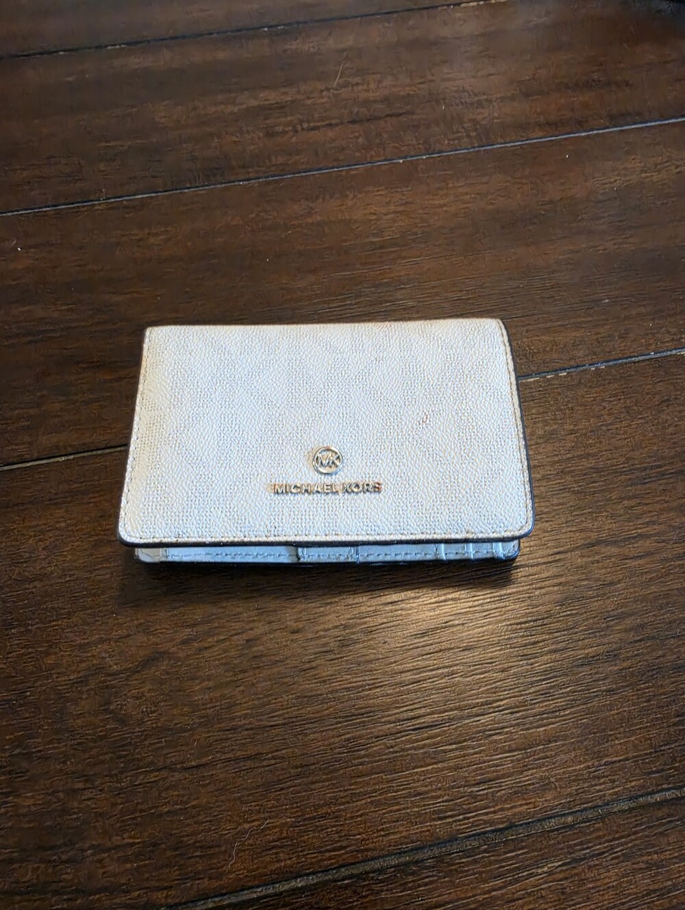 Michael Kors Cream/White Signature Saffiano Logo Wallet